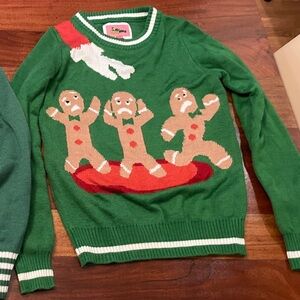 Ugly Christmas Sweater with Gingerbread Men Funny XS Women